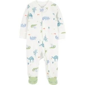 NWT Carter’s Child of Mine 3-6M 2-Way Zip Alligator Footed Sleeper